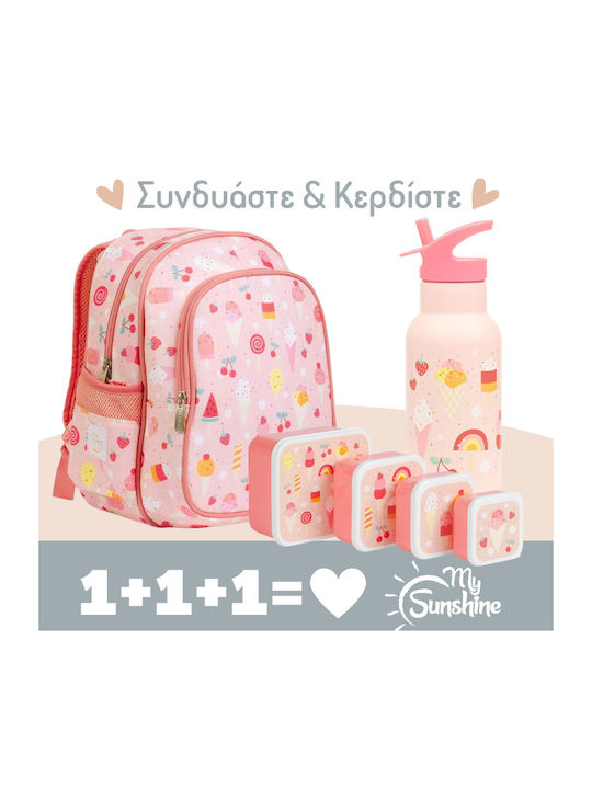 A Little Lovely Company Σχολική Τσάντα Πλάτης Νηπιαγωγείου Ροζ