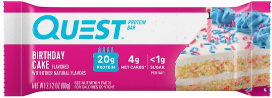 Quest Nutrition Protein Bar Riegel mit 20gr Protein & Geschmack Birthday Cake 60gr