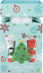 Technic Christmas Novelty Set Îngrijire pentru Curățarea corpului Curățarea corpului cu Exfoliant pentru corp , Gel de dus & Burete