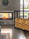 ML-Design Metallisch Regal Holzlagerung
