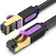 Vention Flat U/UTP Cat.7 (10Gbps) Καλώδιο Δικτύου Ethernet 15m Μαύρο