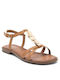 Flache Sandalen für Damen in Braun Farbe