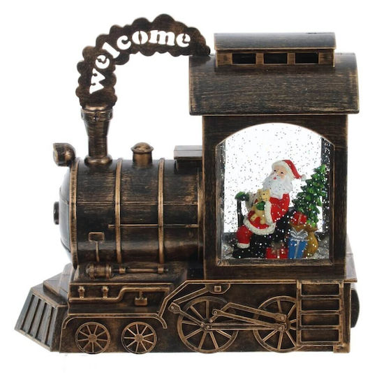 Santa Claus Christmas Decorative Illuminated Train Battery 22.5x11x24.5cm