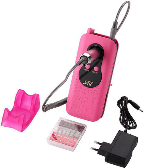 SML M6 Nail Drill Battery 30W Fuchsia with 35000 Rotations per Minute