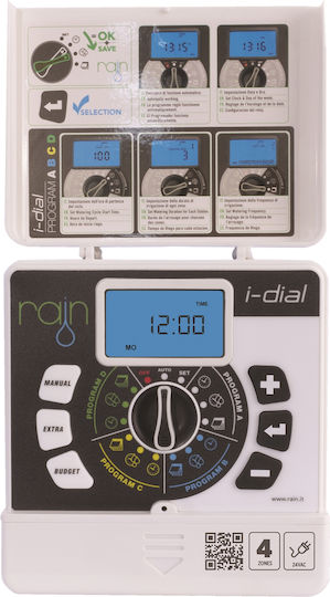 Rain I-dial Irrigation Programmer with Battery Table 8 Stops