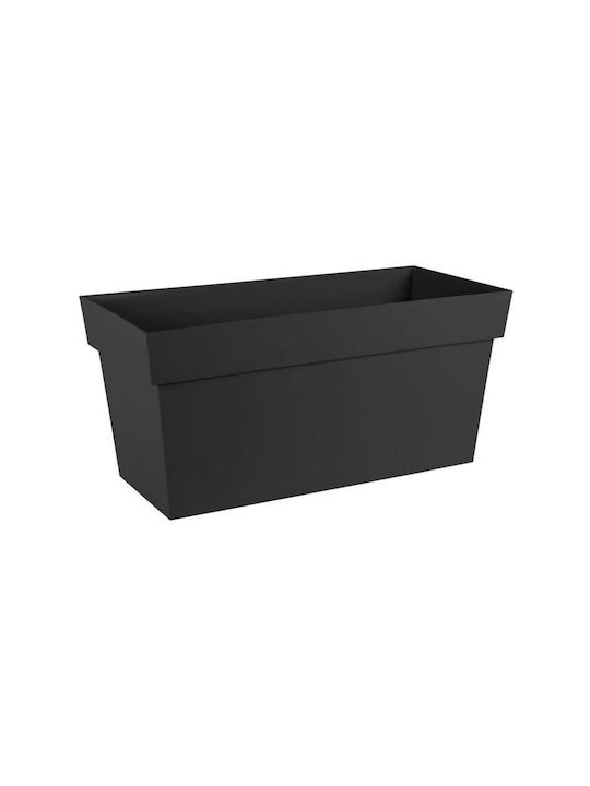 EDA Flower Pot Black Velvet-Black Metal 403580