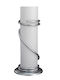 Novaker Christmas Metallic Silver Candlestick 2pcs