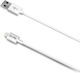 Celly Ultra Thin Regular USB-A la Cablu Lightning Alb 1m