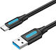 Vention USB 3.0 Cable USB-C male - USB-A 60W Μαύρο 1m COZBF
