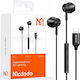 Mcdodo HP-4080 În ureche Handsfree cu două căști cu mufă Lightning Negru