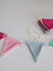 Decocraft Kinder Dekorative Girlande Rosa aus Stoff