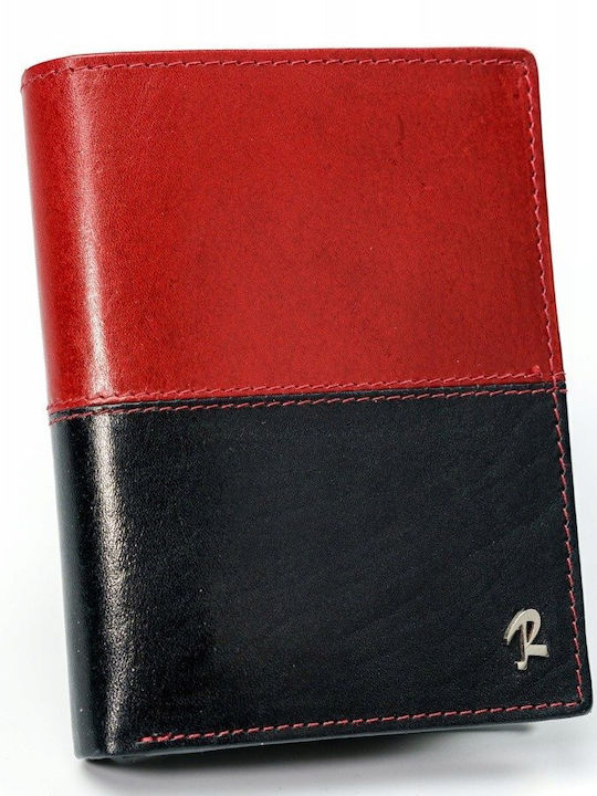 Кожено Мъжки Портфейл Карти с RFID Червен