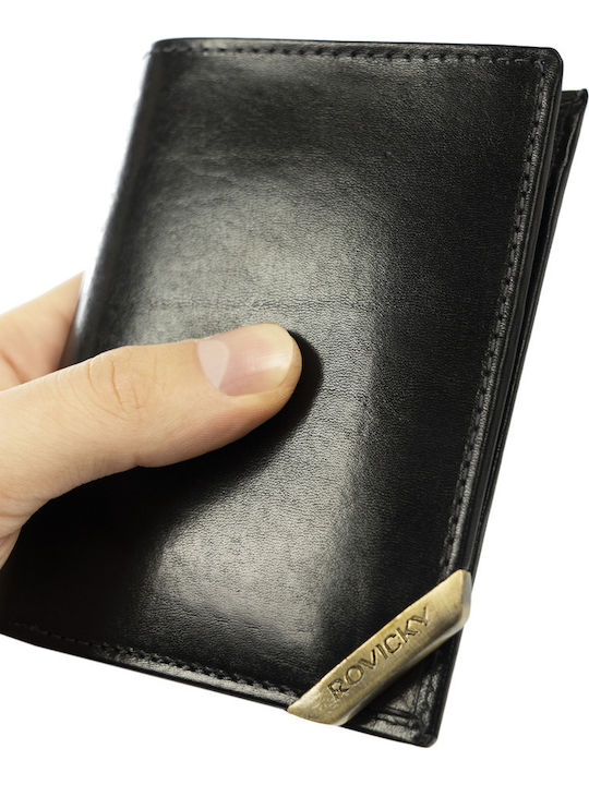 Δερμάτινο Ανδρικό Πορτοφόλι με RFID Μαύρο