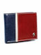 Leather Men's Wallet Cards with RFID Red