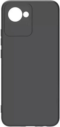 Realme Back Cover Σιλικόνης Μαύρο (Realme C30)