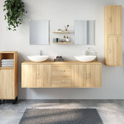 vidaXL Badezimmerschrank B150xT45xH45cm Eiche