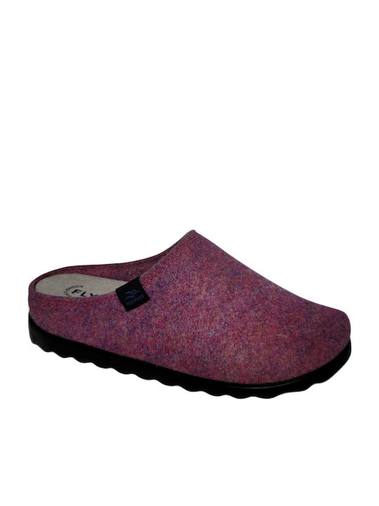 Fly Flot Anatomical Women's Slippers in Fuchsia color