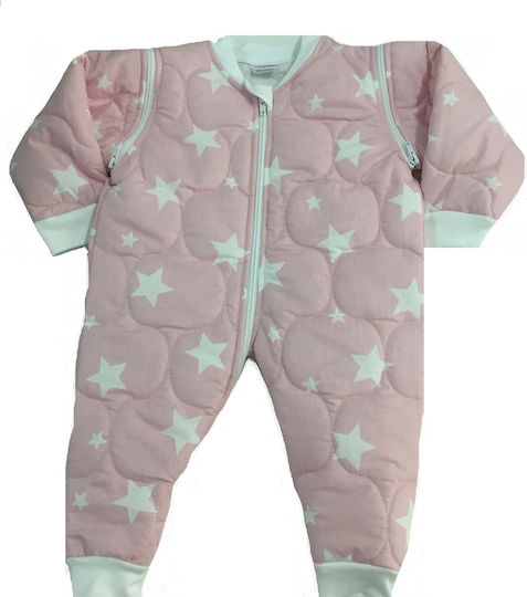 Ninetta Bebe Winter Sleeping Bag with Feet 2.5 Tog Pink with Detachable Sleeves