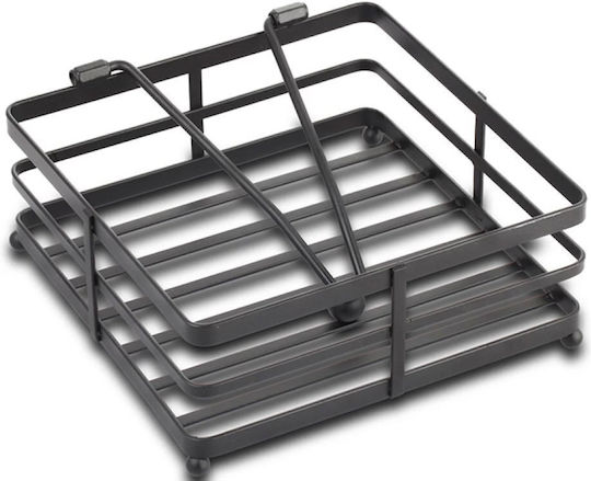 Nava Metallic Napkin Holder Black 18x18x18cm 10-186-032