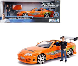 Jada Toys Toyota Brian 's Φιγούρα Μοντελισμού Αυτοκίνητο Πορτοκαλί σε Κλίμακα 1:24 Jada Toys Toyota Brian 's Φιγούρα Μοντελισμού Αυτοκίνητο Πορτοκαλί σε Κλίμακα 1:24