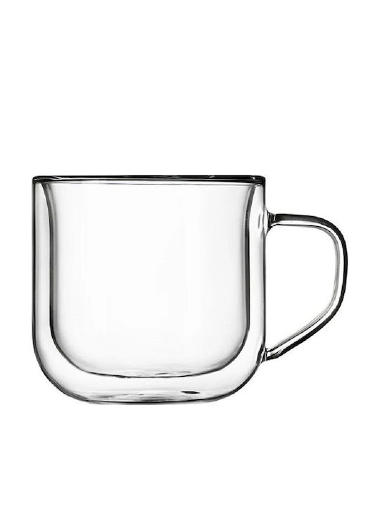 Luigi Bormioli Set de căni Espresso Glass White 2buc