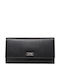 Large Leather Women's Wallet Classic with RFID Black