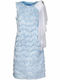 Sommer Mini Damenkleid mit Rüschen Hellblau