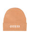 Guess Beanie Unisex Beanie Gestrickt in Beige Farbe