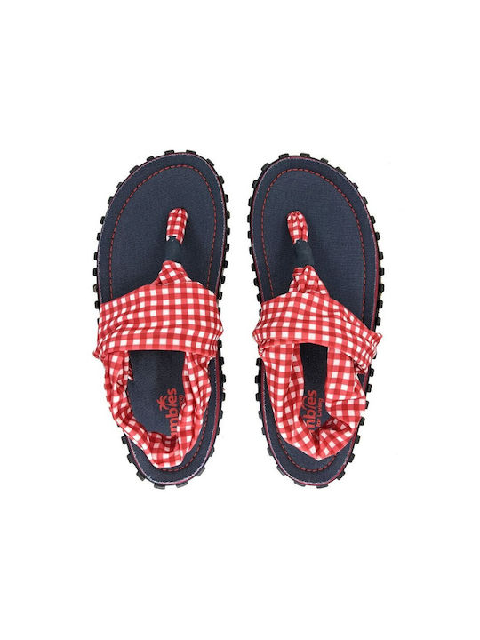 Gumbies Frauen Flip Flops in Rot Farbe