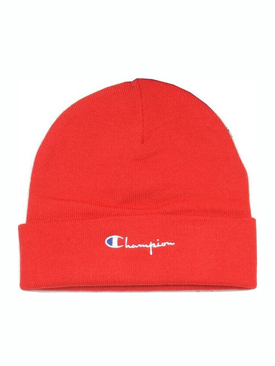 Beanie Unisex Σκούφος Πλεκτός σε Κόκκινο χρώμα