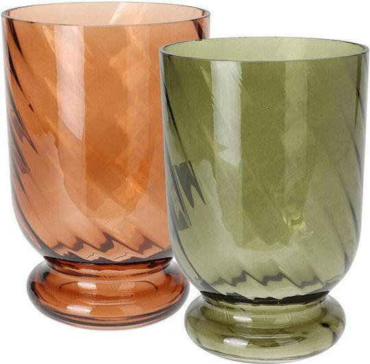Zaros Tabletop Glass Lantern Multicolour 14x20x20cm