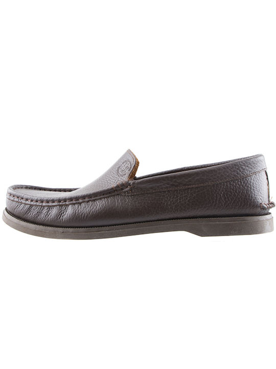 Nicon Footwear Co. Leder Herren Mokassins in Braun Farbe
