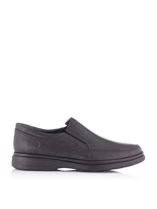 Next Step Shoes Leder Herren Mokassins in Schwarz Farbe