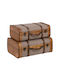 BigBuy Set de cufere decorative Din lemn Maro 2buc 50x36x20buc