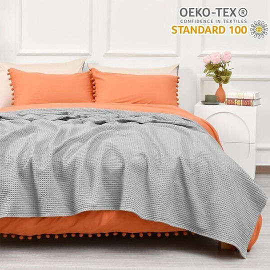 Viosarp Одеяло Пике Свръхдвойно 220x240см Светлосиво
