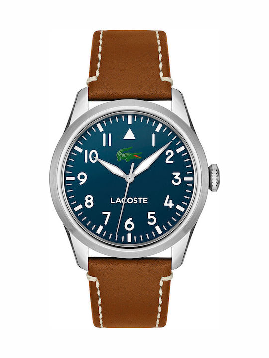 Lacoste Ανδρικό Ρολόι 42mm Μπαταρίας με Καφέ Δε...
