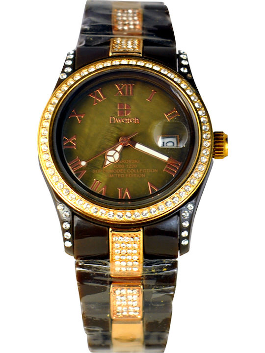 Dwatch Ρολόι Μπαταρίας με Κεραμικό Μπρασελέ
