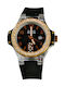 Dwatch Men's Watch Battery with Black Rubber Strap
