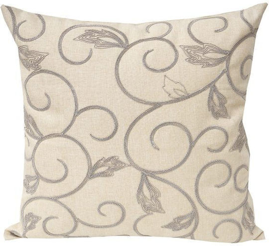 Ilis Home Christmas Decorative Square Pillowcase Beige 42x42cm