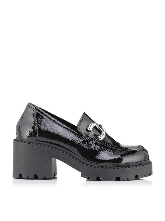 In London Leder Pumps Schwarz