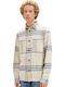 Long-sleeved Shirt Checked Beige