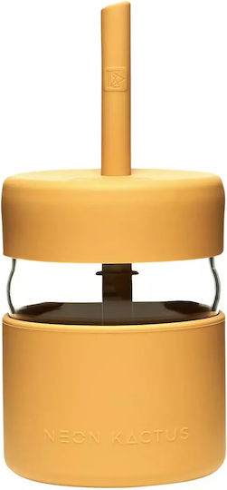 Neon Kactus Kleinkinderbecher aus Silikon Gelb 230ml