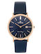 G.Rossi Herrenuhr 36mm Batterie mit Blau Lederarmband