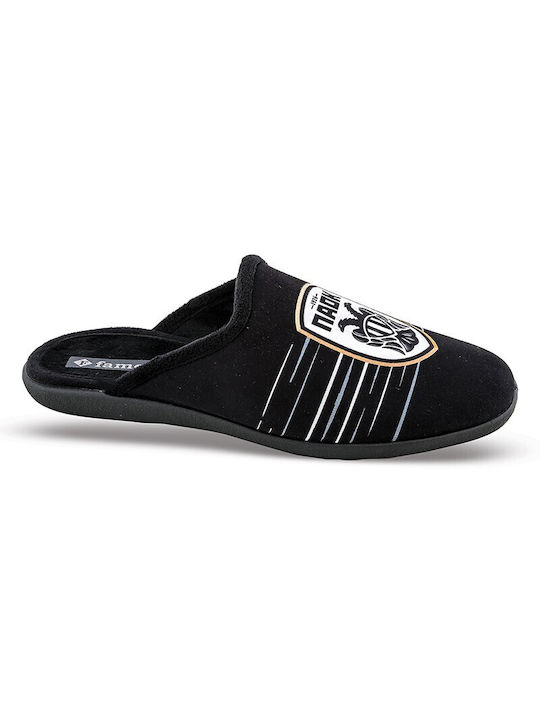 FAME Men's Printed Slippers Black