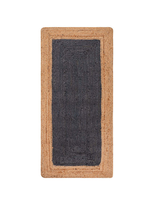 Silk Fashion 1746 Χαλί Διάδρομος Καλοκαιρινό από Γιούτα Natural/dark grey 70x160cm