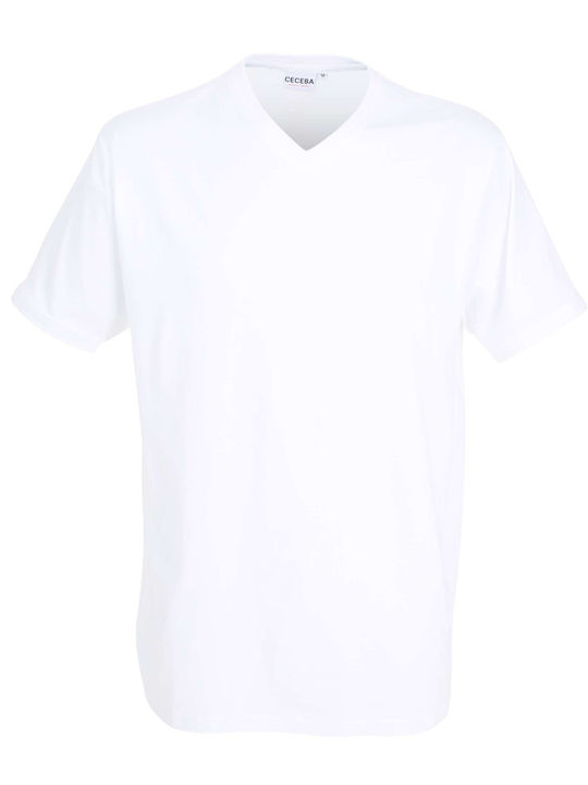 Ceceba Men's Undershirts Short-sleeved White. 2Pack