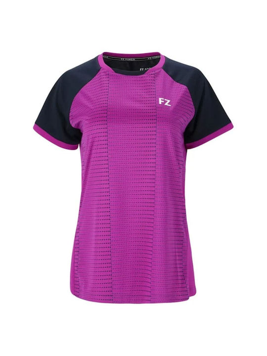Fz Forza Women's Athletic Blouse Short Sleeve Purple