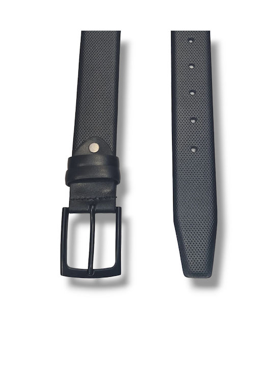 Venturi Men's Leather Belt Black