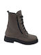 Leather Women's Ankle Boots Gray