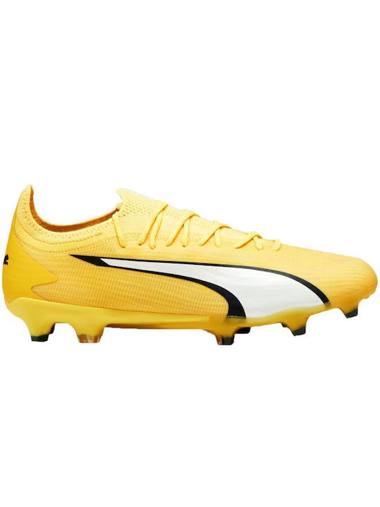 Puma Ultra Ultimate FG/AG Χαμηλά Ποδοσφαιρικά Παπούτσια με Τάπες Κίτρινα